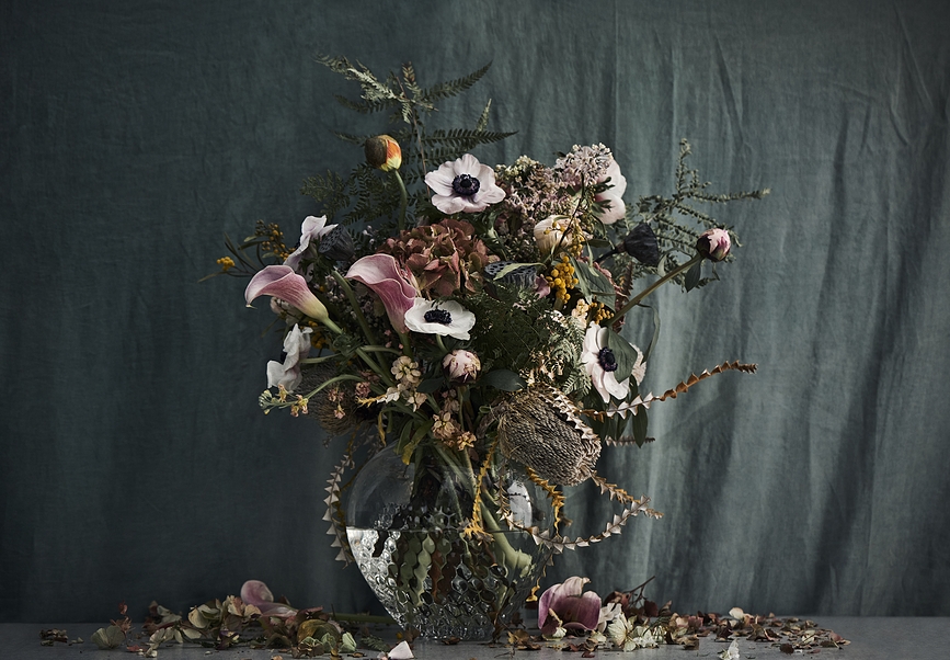 Jarrón Bramble, 37 cm, ahumado