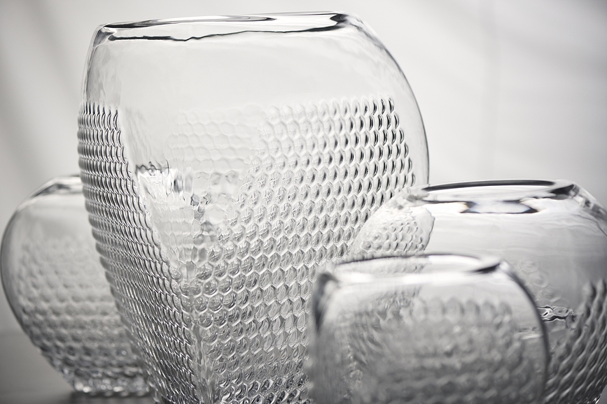 Jarrón Bramble, 37 cm, ahumado