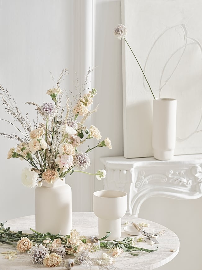 Jarrón Forma, 20 cm, color arena