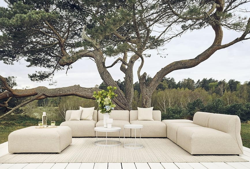 Jarrón Forma, 20 cm, color arena