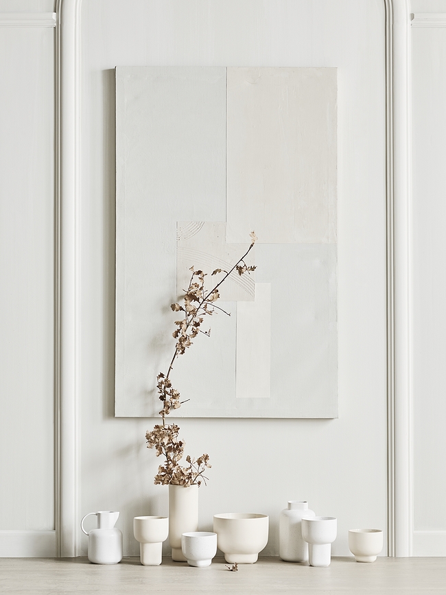 Jarrón Forma, 20 cm, color arena