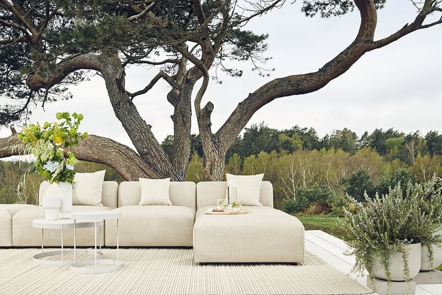 Jarrón Forma, 20 cm, color arena