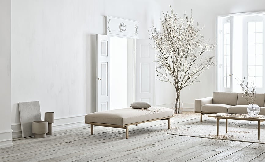 Jarrón Torch, 31 cm, beige