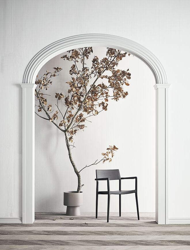 Jarrón Torch 34 cm, beige