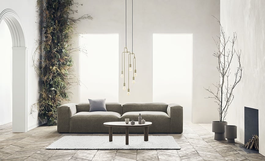 Jarrón Torch, 38 cm, beige