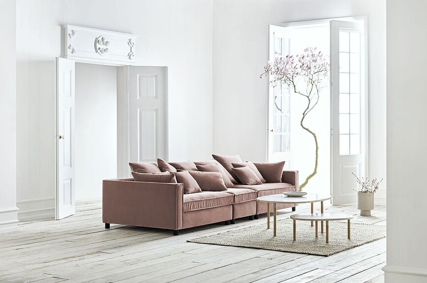 Jarrón Torch, 38 cm, beige