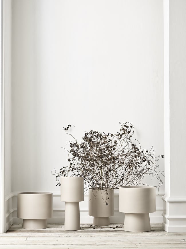 Jarrón Torch, 46 cm, beige