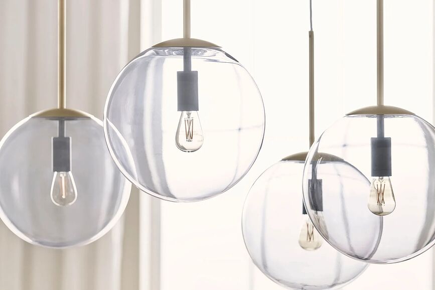 Lámpara Colgante Orb, 25 cm, gris