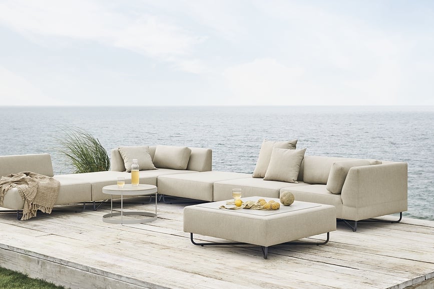 Maceta Podium, 55 cm, gris claro