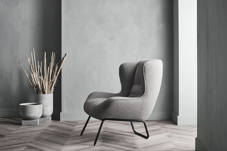 Maceta Podium, 33 cm, gris