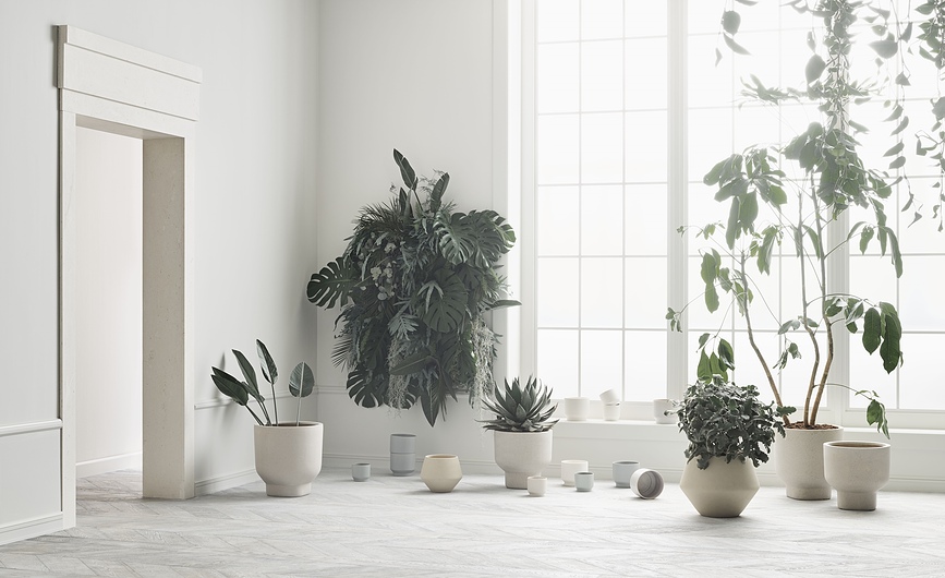 Macetero Forma, 41 cm, beige