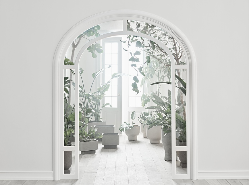 Macetero Forma, 41 cm, beige