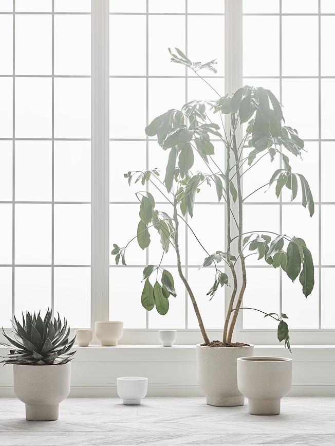 Macetero Forma, 41 cm, beige