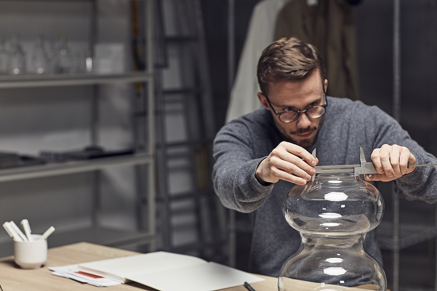 Mingei Βάζο, 32,5 cm, διαφανές