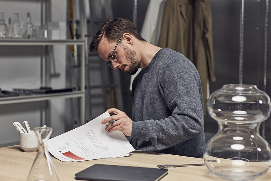 Mingei Vaza, 17 cm, prozorna