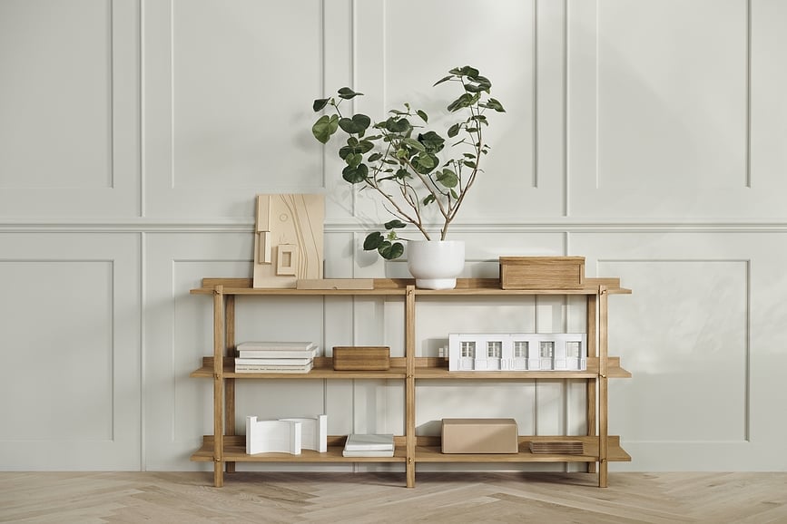 Norie Boîte de Rangement, en bois de chêne noir