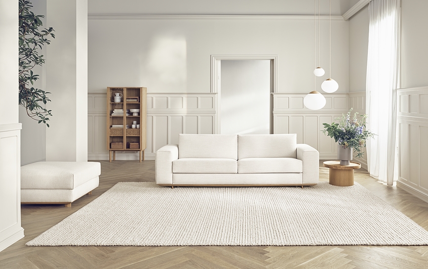 Norie Κουτί Αποθήκευσης, ξύλινο, δρυς φυσική, με γυάλινο καπάκι