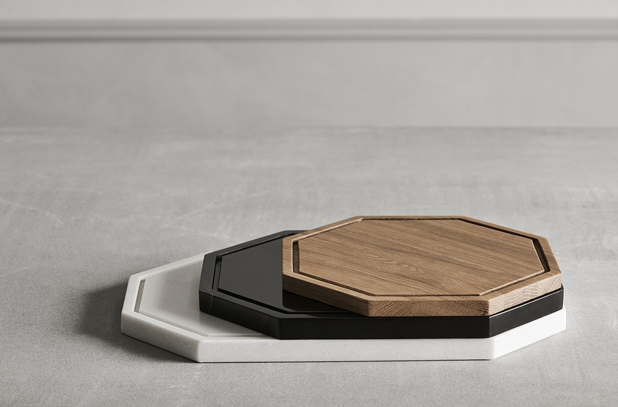 Octagon Επιφάνεια Κοπής, δρύινη, 40 cm