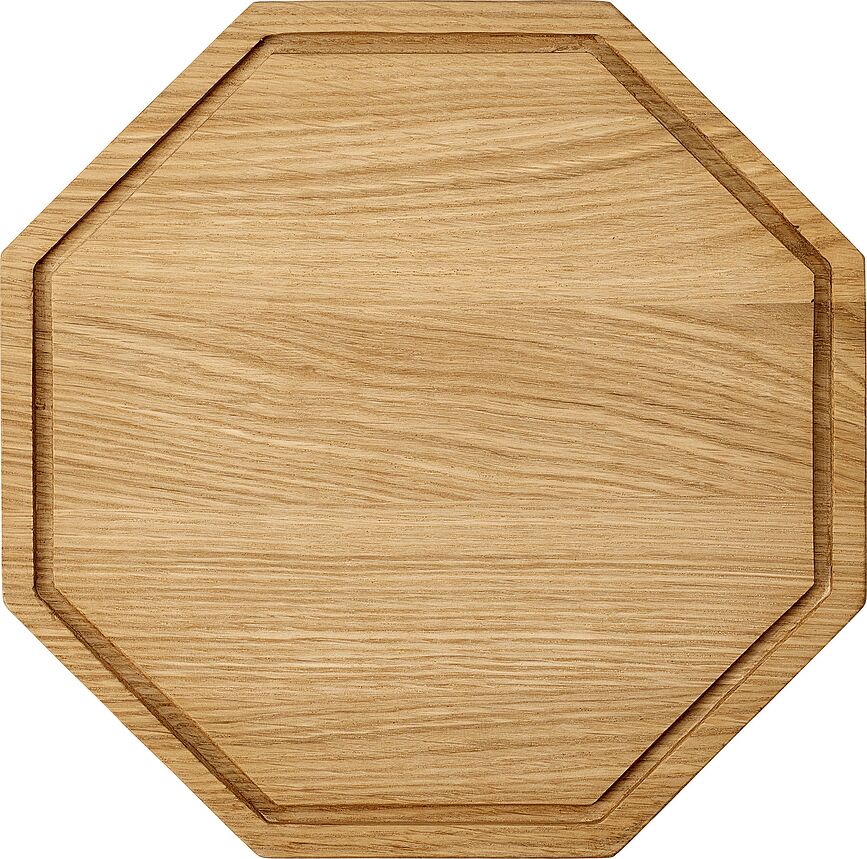 Octagon Planche à Découper, 25 cm, en bois de chêne