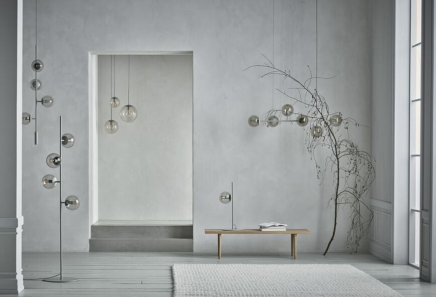 Orb Lampa stropna siva