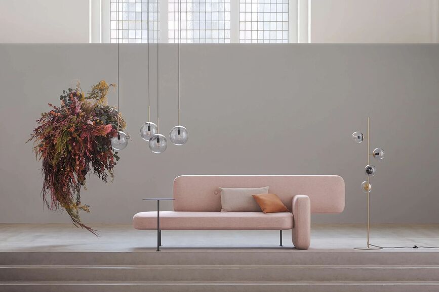 Orb Lampe sur pied, laiton