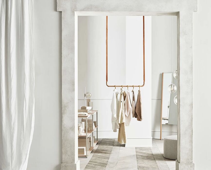 Perchas de roble negro Trapeze, 4 unidades