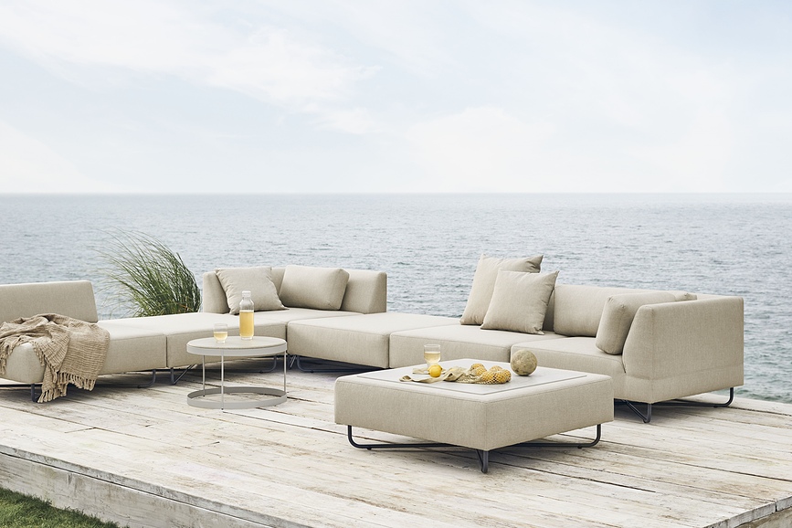 Podium Cvetlični lonec, 55 cm, svetlo siva