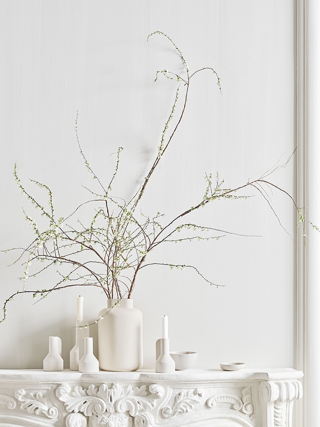 Candelabro para vela clásica Falda, 12 cm, marfil