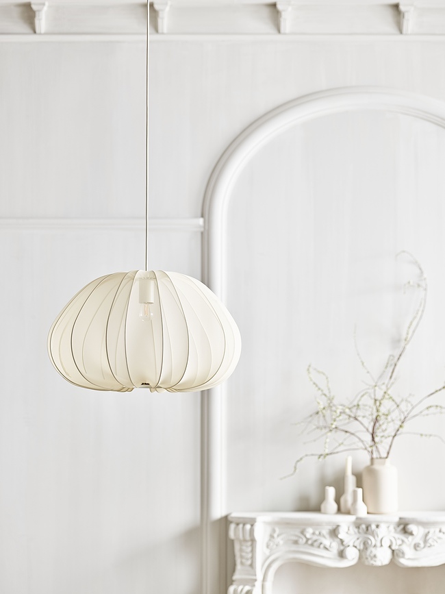 Candelabro para vela clásica Falda, 18 cm, color marfil