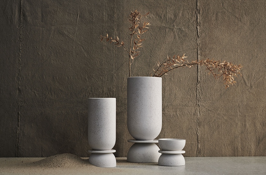 Portavelas para vela de té Hour, 8,5 cm, color arena