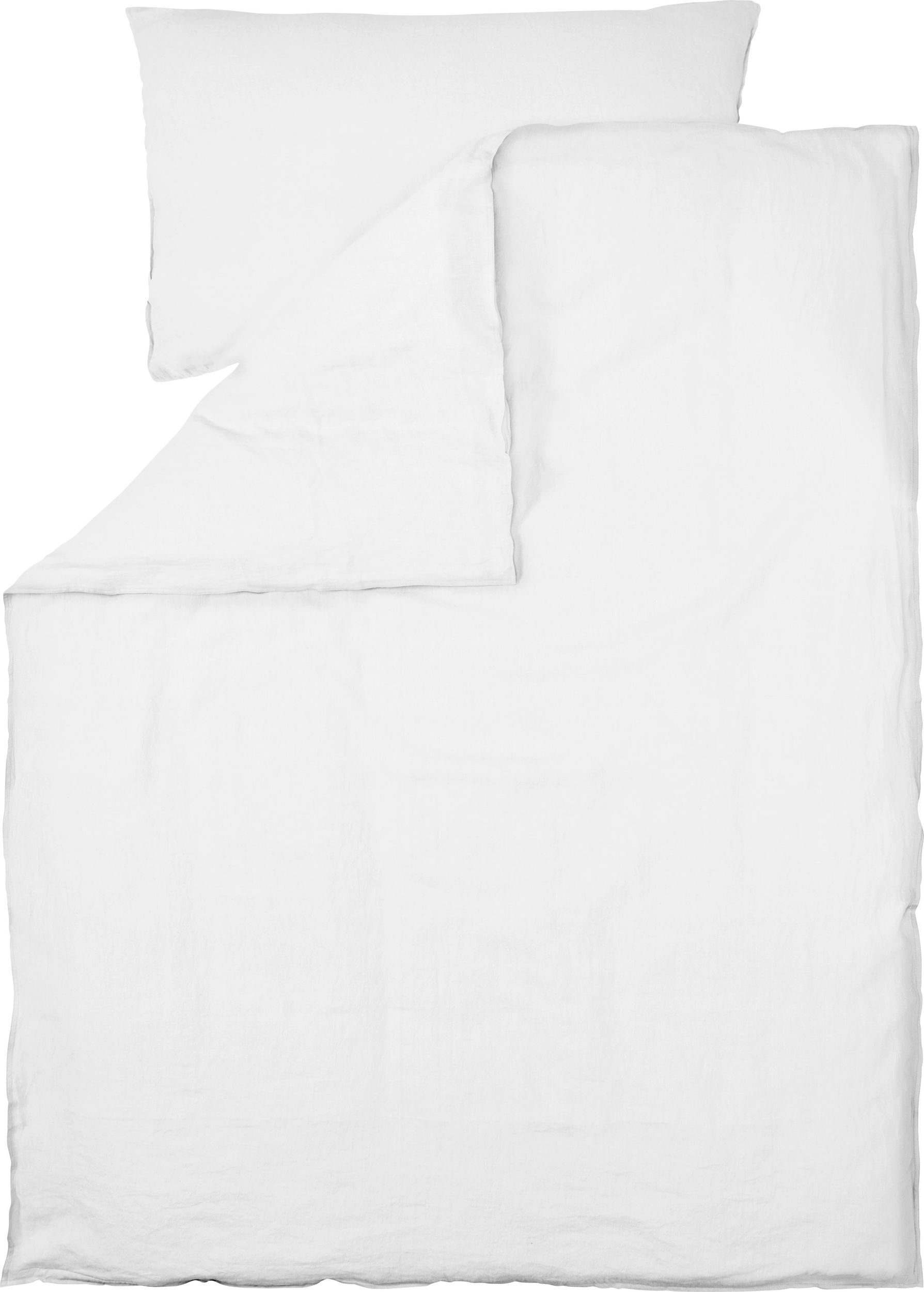 Pościel Soft Collection 160 x 210 cm biała z poszewką na poduszkę 65 x 100 cm