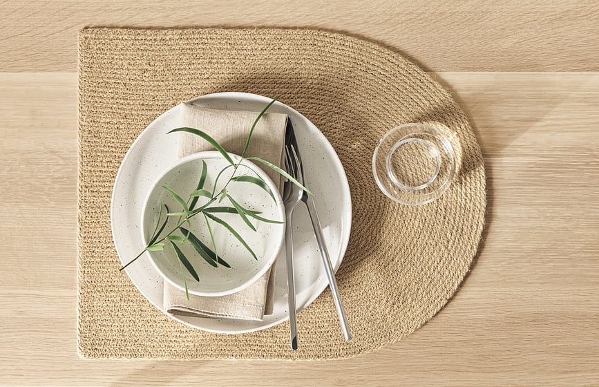 Soft Collection Serviettes de Table, sable, Lot de 4