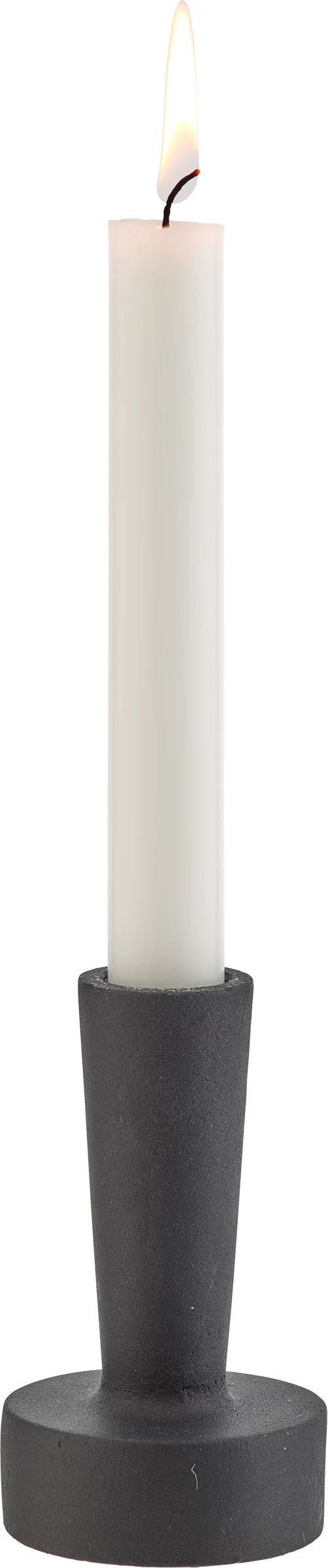 Świecznik na klasyczną świecę Torch 11 cm czarny