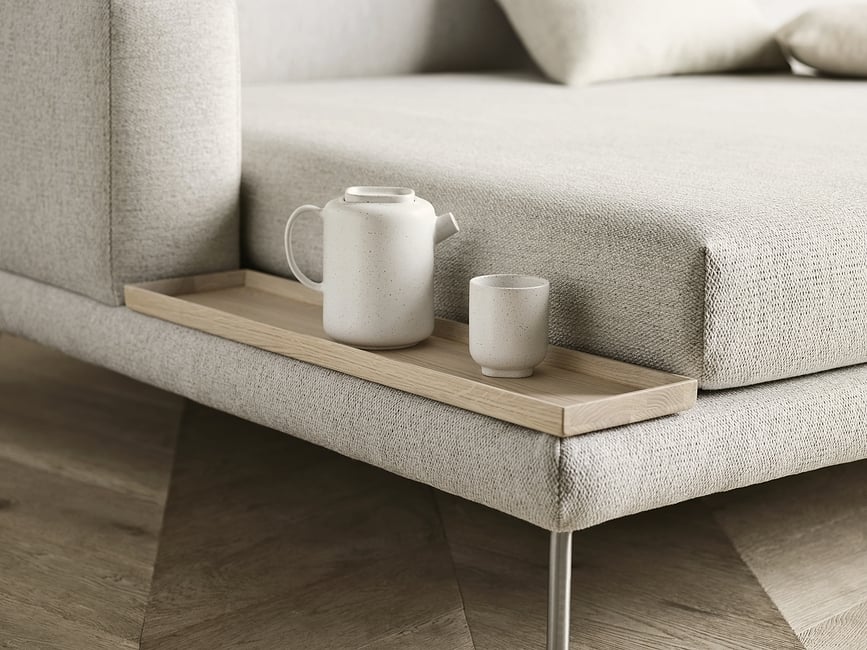 Tazas Forma, 330 ml, blanco y arena, Pack de 2