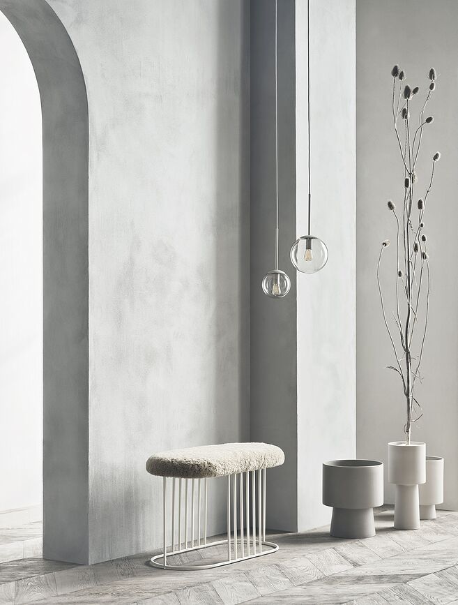 Torch Βάζο, 34 cm, μπεζ