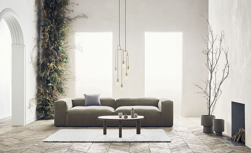 Torch Βάζο, 34 cm, μπεζ