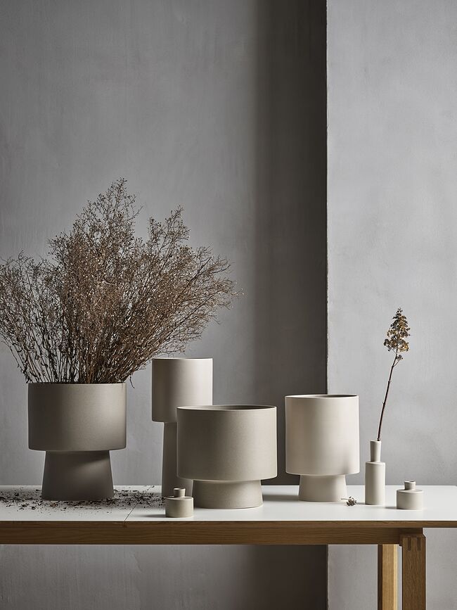 Torch Βάζο, 34 cm, μπεζ