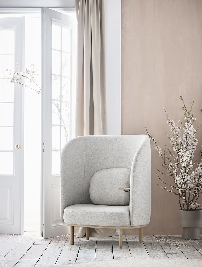 Torch Βάζο, 38 cm, μπεζ