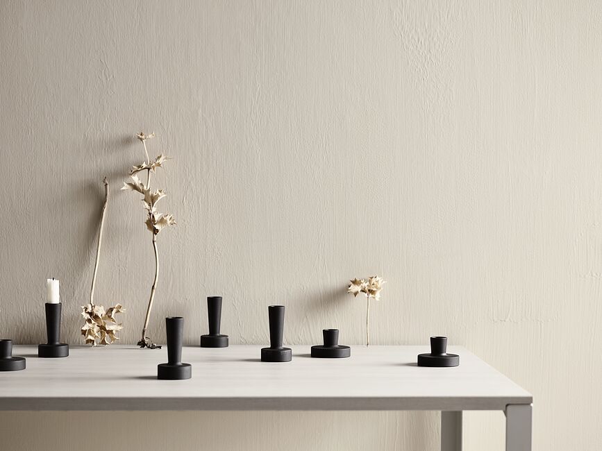 Torch Κηροπήγιο για κλασικό κερί, 5,5 cm, μαύρο