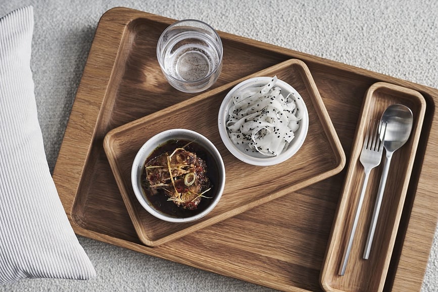 Unio Pladenj za serviranje in organizator, 18 x 18 cm