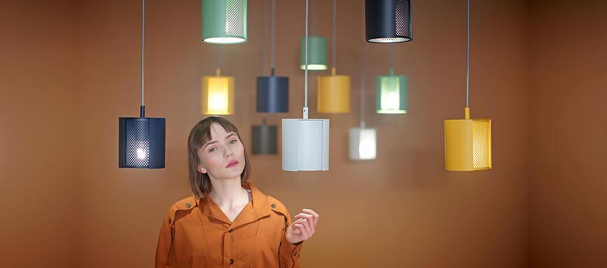 Lámpara colgante Ogen, gris