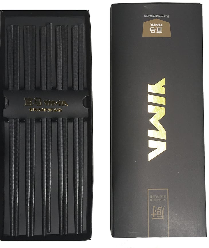 Baguettes rectangulaires, style chinois, Lot de 10