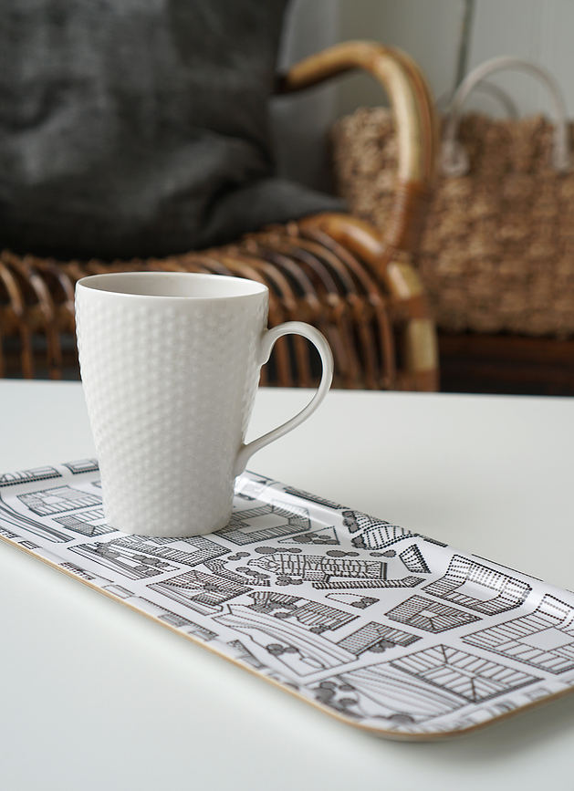 Bandeja de Servir rectangular Sweden from Above City, 15 x 32 cm