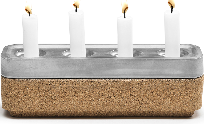 Base de corcho natural Stumpastaken Long, para candelabro