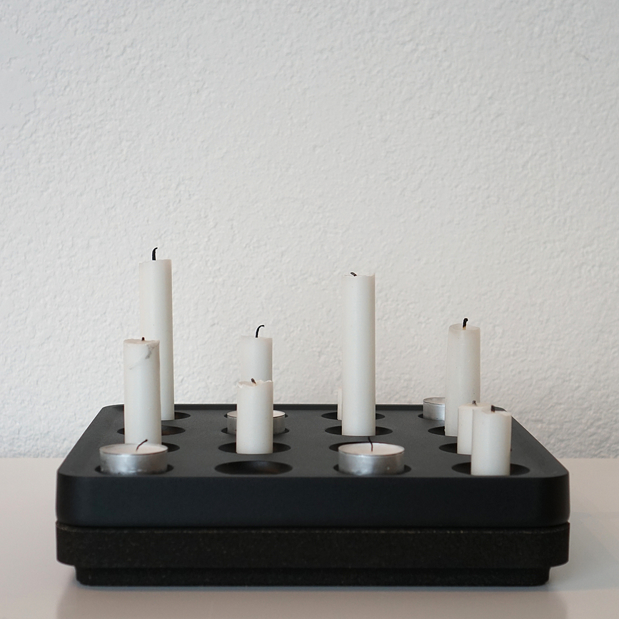 Base de corcho para Candelabro Stumpastaken, negra