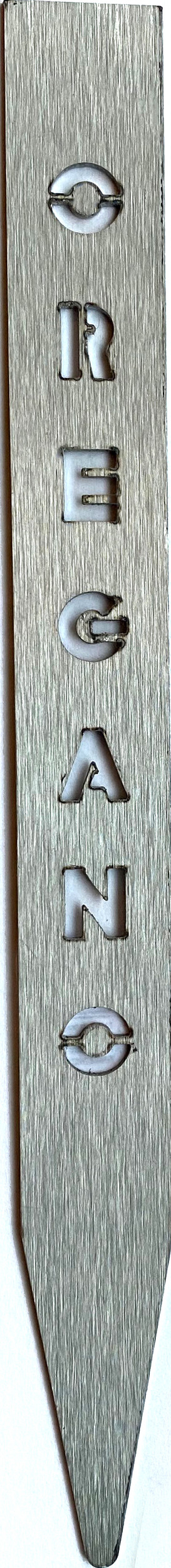 Born in Sweden Oregano Kräutermarker aus rostfreiem Stahl