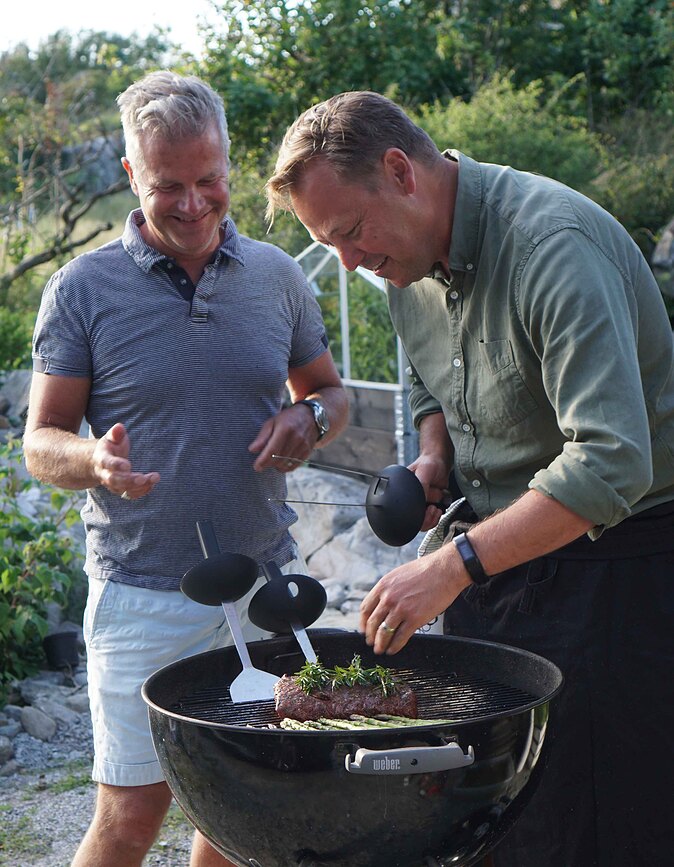 Born in Sweden Orodje za žar, nerjaveče jeklo, 3 kosi