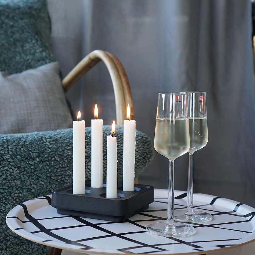 Candelabro de aluminio Stumpastaken Fyran