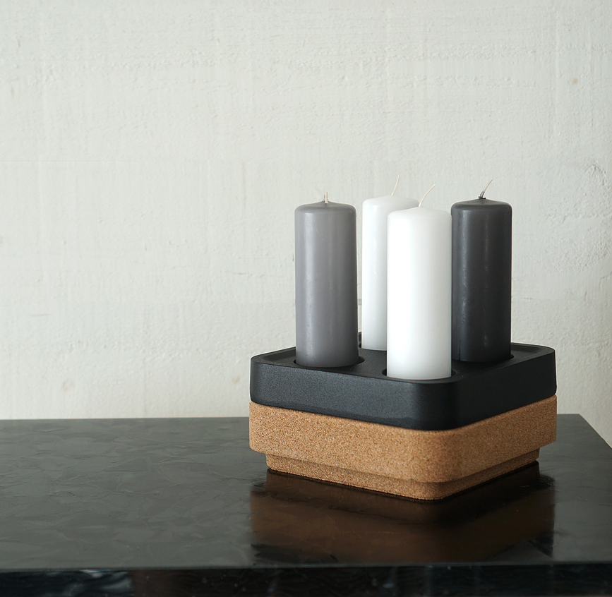 Candelabro de aluminio Stumpastaken Fyran