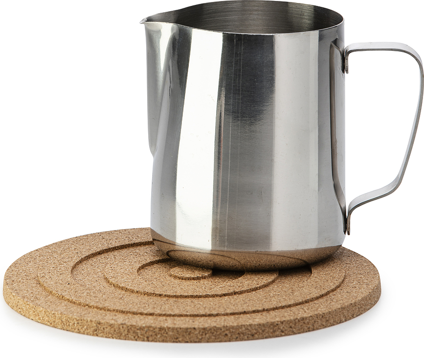 Circles Podstavek za vročo posodo, črn, plutovinast